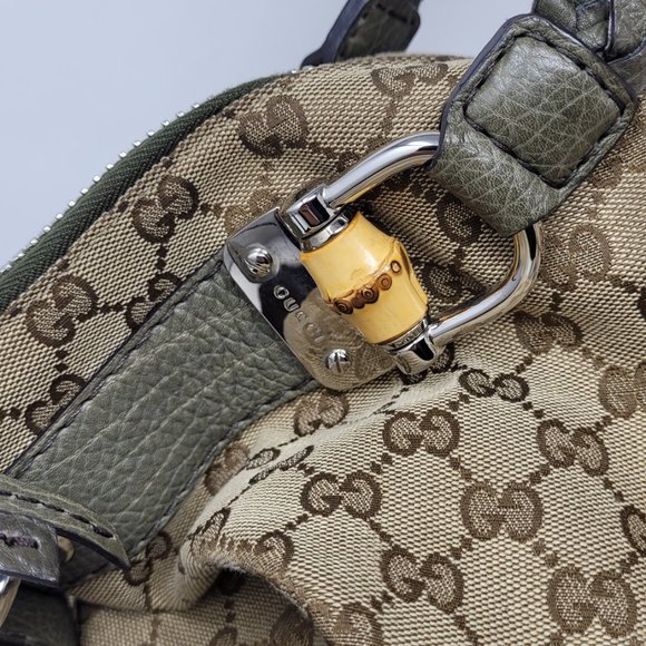 GUCCI Monogram Bamboo Tassel Shoulder Bag - Picture 7 of 14